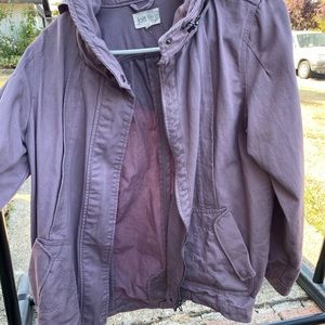 Purple trench coat